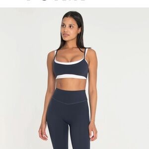 FORM Layered Sports Bra in Navy